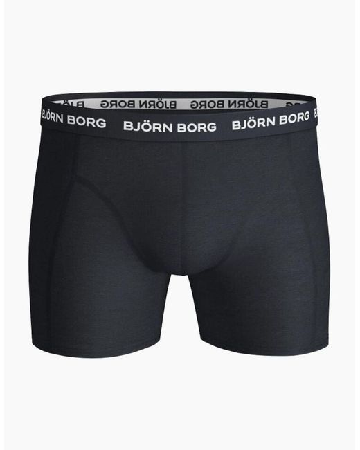 Björn Borg Blue 3-Pack Classic Logo Boxer Trunks, Mix for men