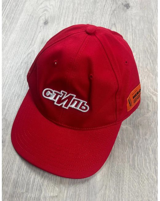 Heron Preston Red Baseball Cap