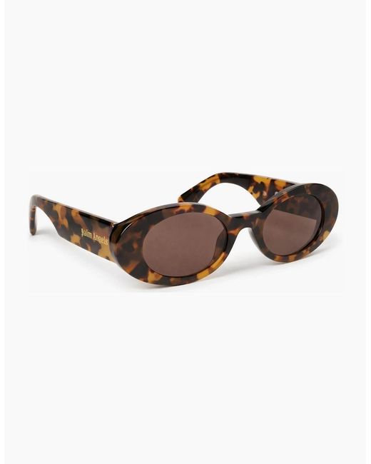 Palm Angels Brown Gilroy Rectangle Sunglasses for men