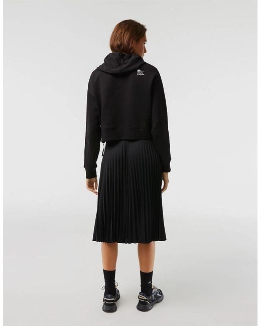 Lacoste Black Waist Flowing Pleated Skirt
