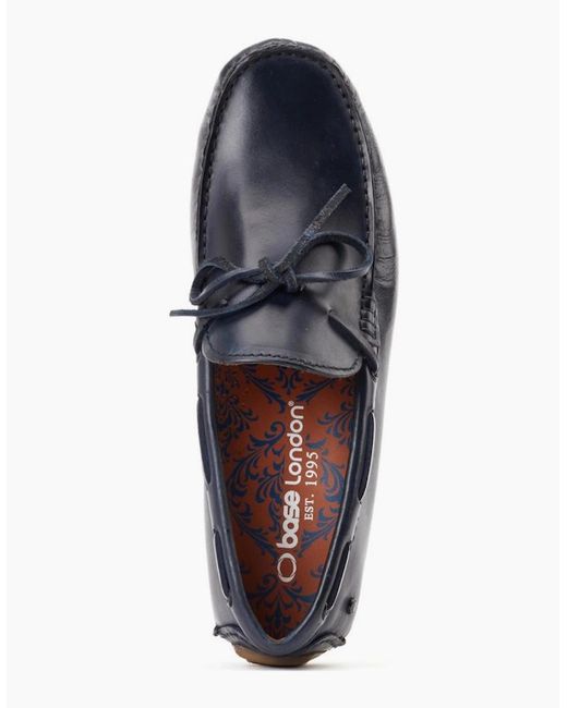Base London Blue Brooks Loafers for men
