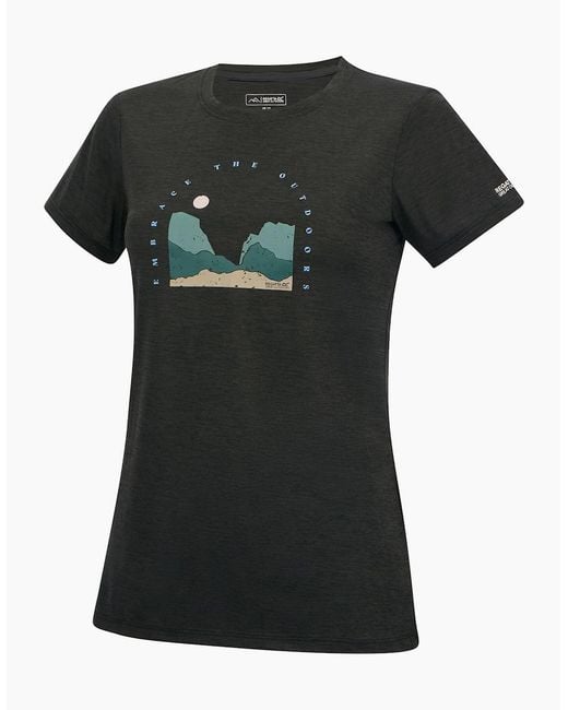 Regatta Black Ladies Fingal Art T-Shirt