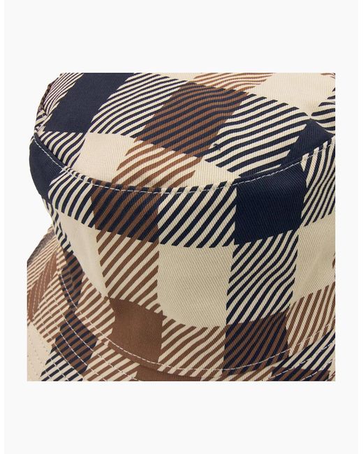 Aquascutum Natural Macro Iconic Reversible Bucket Hat 30 for men