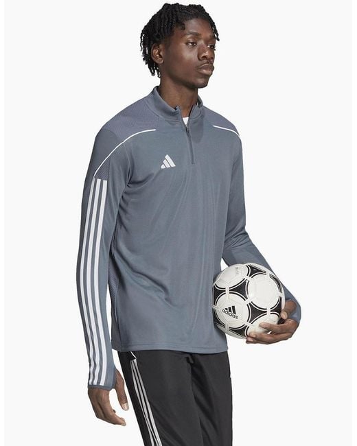 Adidas Blue Tiro 23 League 1/4 Zip Training Top for men
