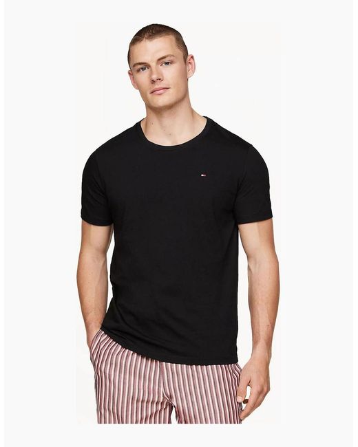 Tommy Hilfiger Black 3-Pack Signature Lounge T-Shirts for men