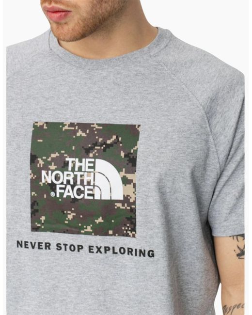The North Face Gray T Shirt Casual Summer Gym Tops Cotton Tee Tnf Short Sleeve for men