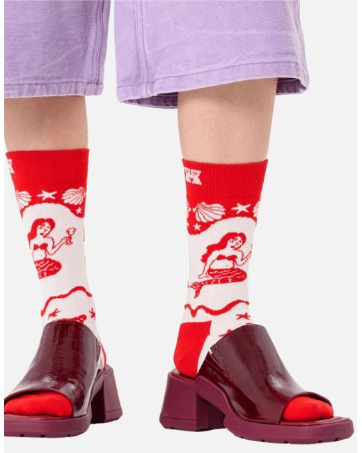 Happy Socks Red Mermaids Socks