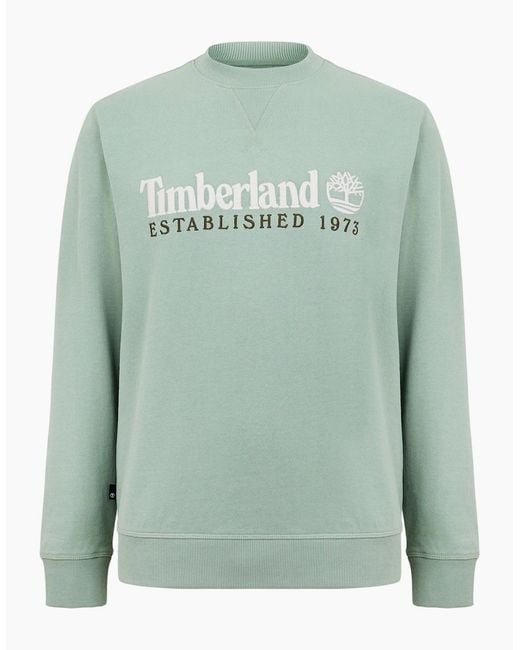 Timberland Green Ladies Embroidered Logo Crew Neck Sweatshirt