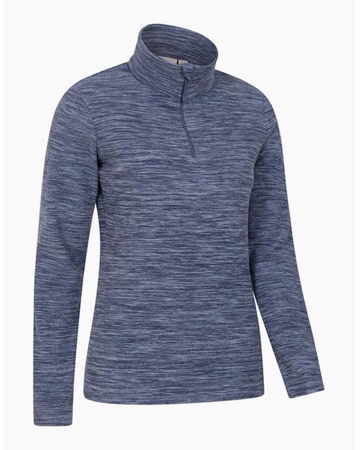 Mountain Warehouse Blue Ladies Snowdon Melange Fleece Top