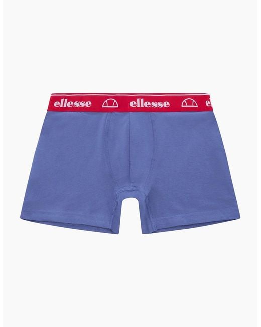 Ellesse Blue Muxel820 3 Pk Low Rise Trunk Boxers for men