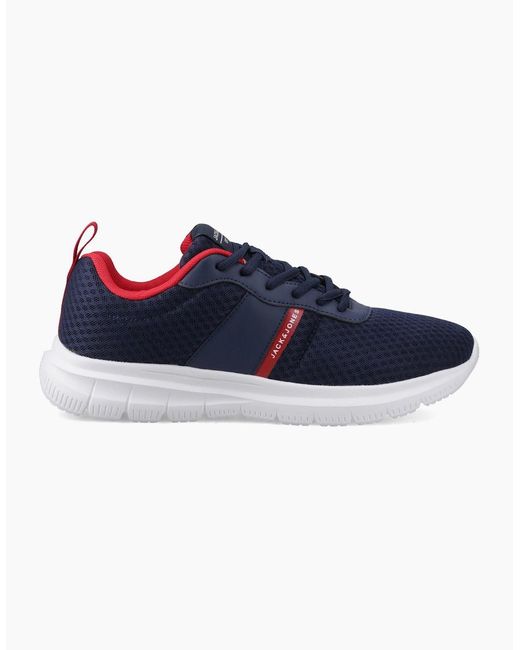 Jack & Jones Blue Taylor Mesh Polyurethane Blazer Standard Trainers for men