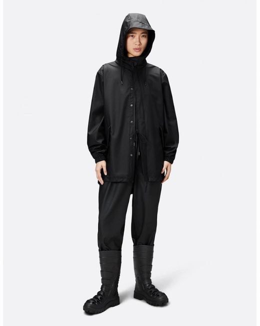 Rains Black Fishtail Jacket