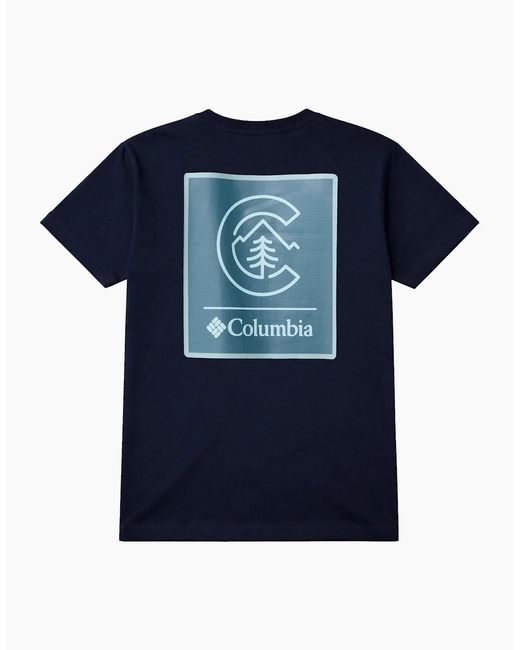 Columbia Black Csc Back Logo T-Shirt for men