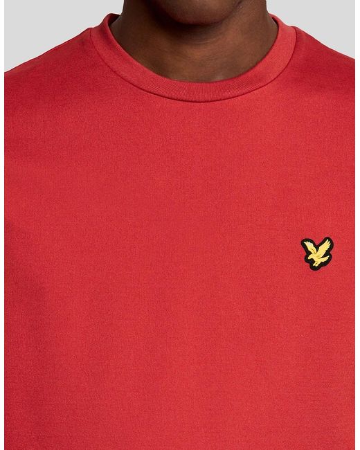 Lyle & Scott Red Sports Lightweight Sweatshirt for men