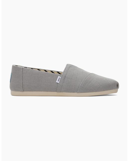 TOMS Gray Alpargata Classic Canvas Shoes for men