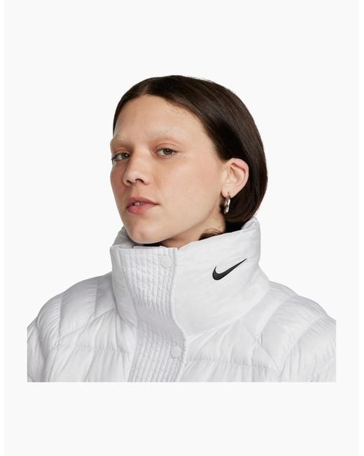 Nike White Full Length Coat