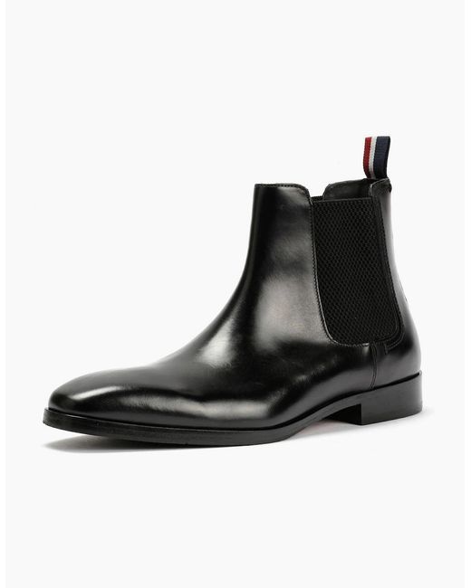 Ben Sherman Black Kendrick Leather Boots for men