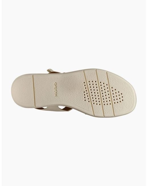 Geox White D Camalei Studded Sandals