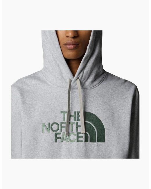 The North Face Gray Drew Peak Hoodie Casual Sweatshirts Overhead Pullover Hoody for men