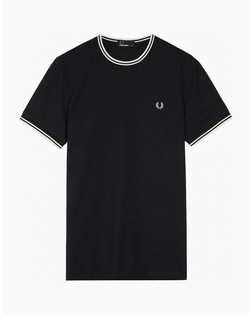 Fred Perry Black Twin Tipped T-Shirt for men