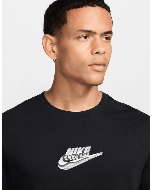 Nike Black Chrome Futura T-Shirt for men