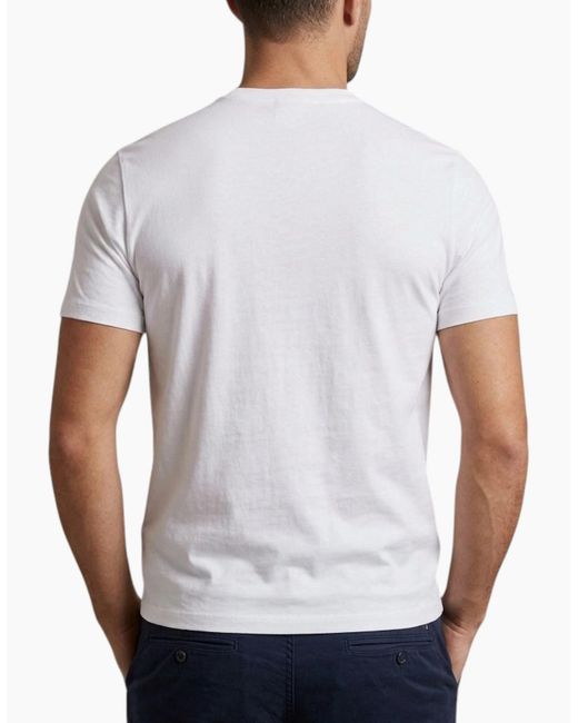 Armani White Exchange T-Shirts Milano Logo Top for men