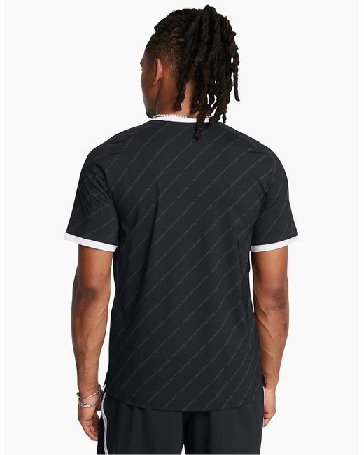 Under Armour Black Regular Fit Crew Neck Rugby T-Shirt for men