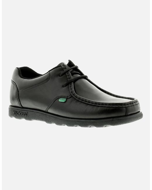 Kickers Black Smart Shoes Fragma Lace 3 Am Leather Lace Up Uk Size for men