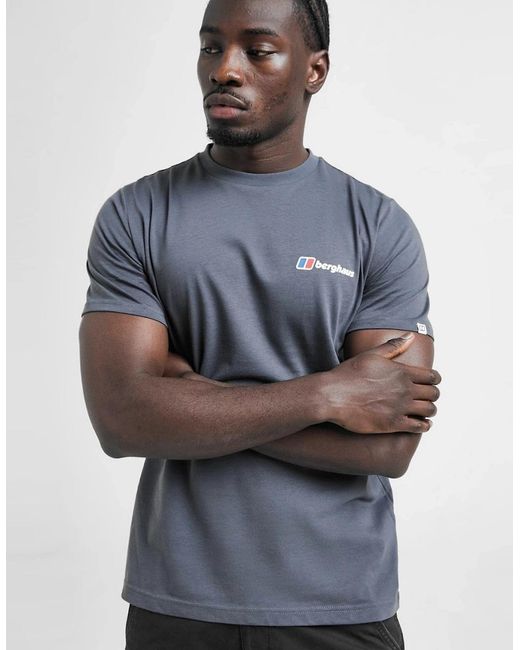 Berghaus Blue Pinnacle Point Graphic Mountain T Shirt for men