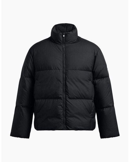 Under Armour Blue Solid Patterned Down Puffer Jacket for men