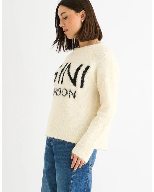 Gini London Black Gini Logo Cozy Knit Jumper
