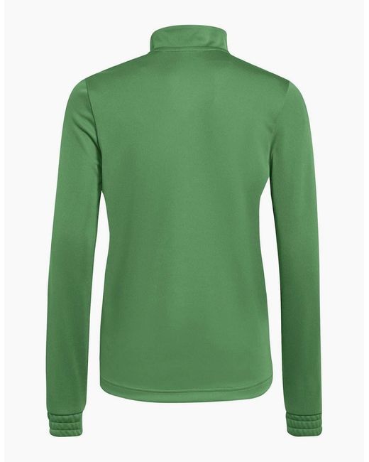 Adidas Green Zip Neck Funnel Neck Long Sleeve Sweatshirt