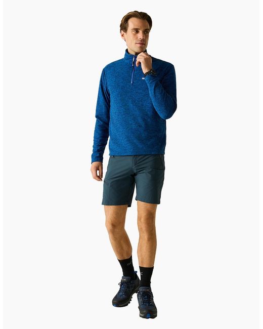 Regatta Blue Thompson Marl Half Zip Fleece Jacket for men