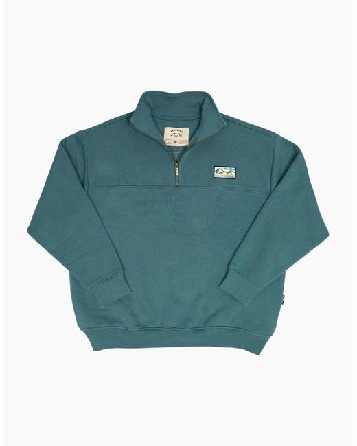 Bleubird Blue Bracken Quarter Zip Sweatshirt for men
