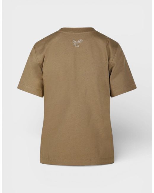 Burberry Natural Paisley Print Logo Cotton T Shirt Teddy