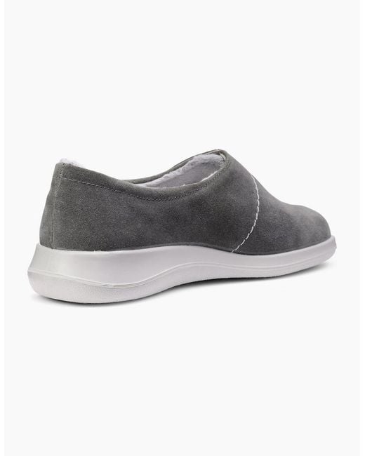 Hotter Gray Wrap Slippers