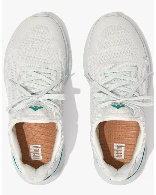 Fitflop White Vitamin Ffx Color-Pop Sports Trainers Seafoam/Tahiti