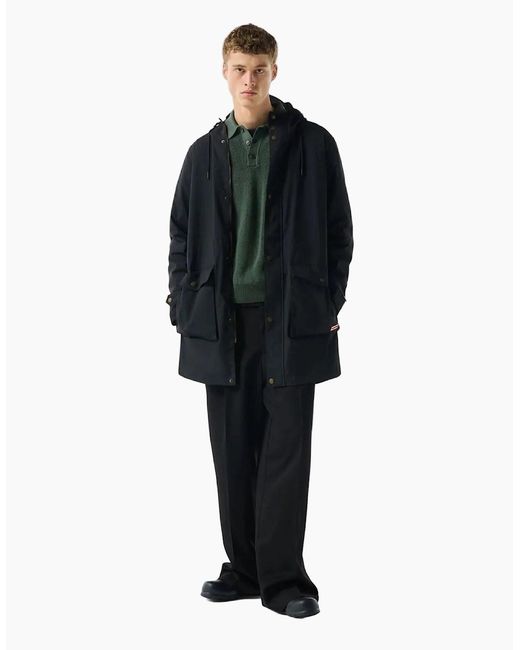 Hunter Blue Lightweight Waterproof Rain Parkas for men