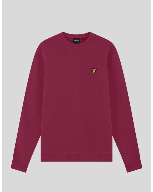 Lyle & Scott Red Everyday Cotton Crew Neck Sweatshirt for men