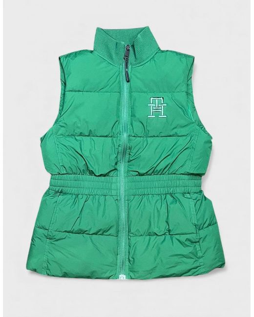 Tommy Hilfiger Green Sorona Ball Waisted Puffer Vest