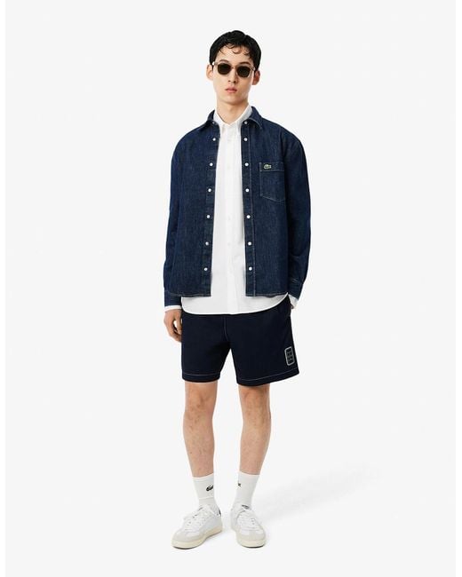 Lacoste White Casual Oxford Long Sleeve Shirt for men
