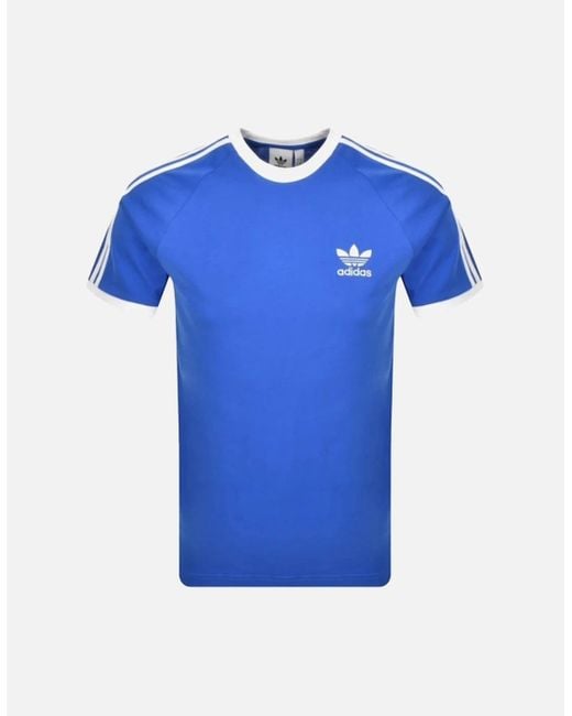 Adidas Blue Originals Royal '3 Stripes' T-Shirt for men