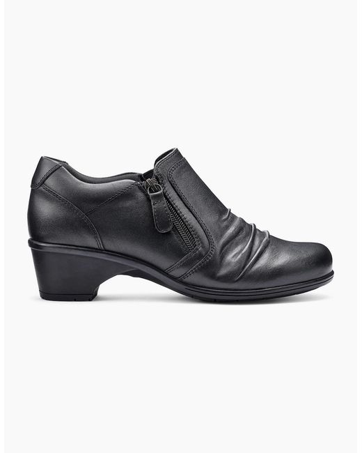 Hotter Black Sutton High Cut Court Shoes