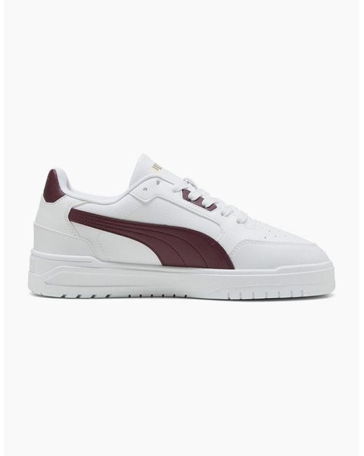 PUMA White Shuffle Downtown Low Top Trainers for men