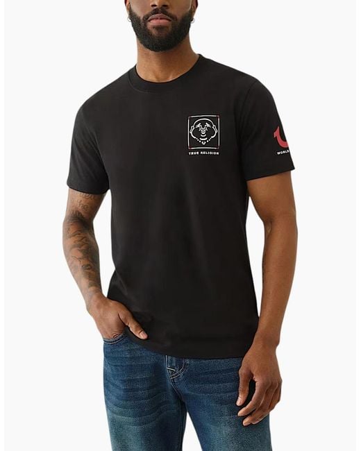True Religion Black 700668 T Shirts for men