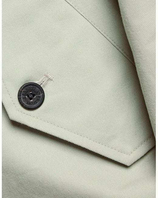 Lyle & Scott White Lyle & Scott Cotton Harrington Jacket Wheat for men
