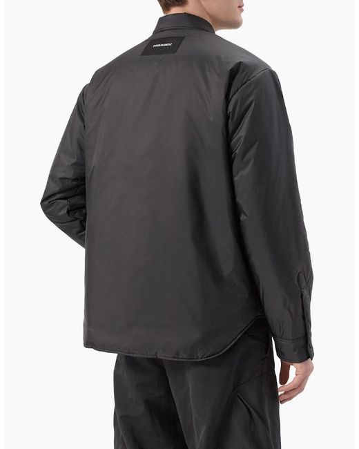 DSquared² Black Light Puffer Shirt Jacket for men