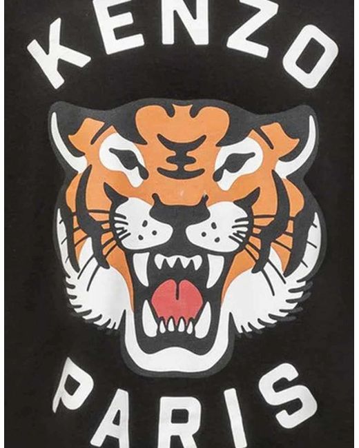 KENZO Black Lucky Tiger Tiger T-Shirt for men