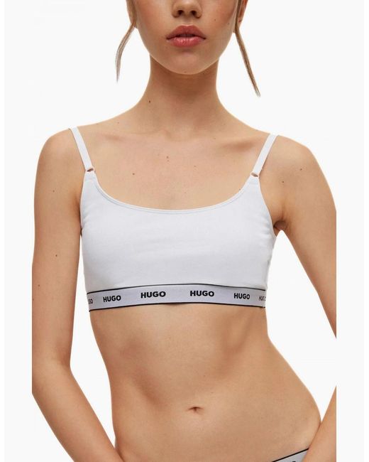 Boss White 2-Pack Classic Logo Bralettes