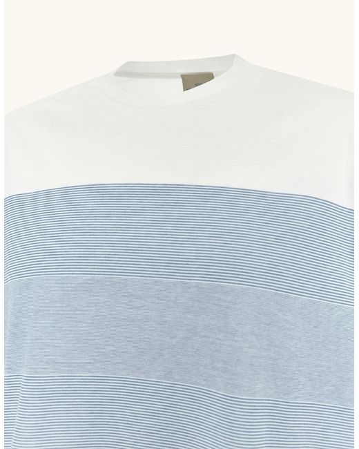 Paul & Shark Blue Riviera Cotton Jersey T-Shirt 330/Whte for men